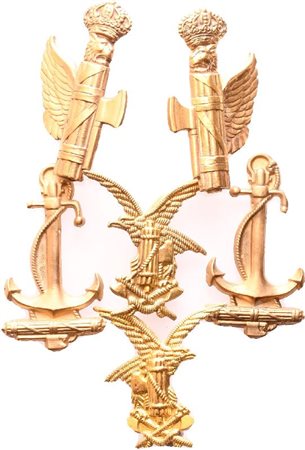  
MVSN, lotto di tre coppie di fregi da controspallina delle milizie speciali prima metà XX sec.
 48 mm - 50 mm - 38 mm