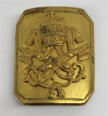  
Stato Pontificio - Fanteria - Pio IX 1850s
Bronzo 35x43mm