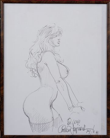 Paolo Eleuteri Serpieri (1944 - ) Druuna inchiostro su carta 28 x 21 cm Opera...