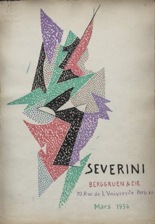 GIno Severini (Cortona, 1883 - Parigi, 1966) Ritmo di danza - Progetto per...