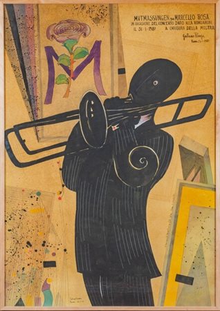 Gaetano Pompa (1933 - 1998) Mutmassungen su marcello Rosa 1987 tecnica mista...