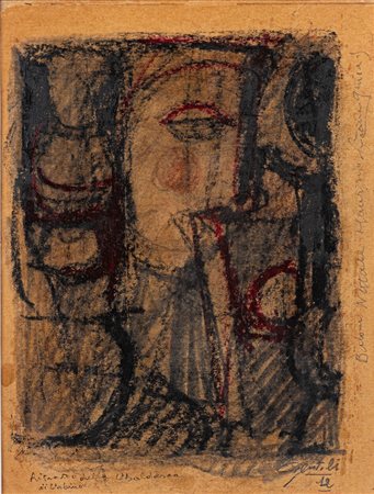 Franco Gentili (1939 - ) Ritratto di Ubaldesca di Urbino 2012 tecnica mista...