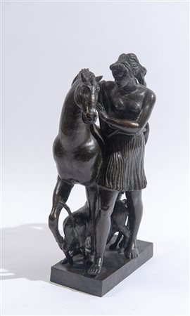 Leone Lodi (attribuito a) (1900 - 1974) Amazzone bronzo 55 x 36 x 15 cm In...