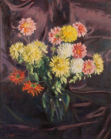 Giacomo Balla (1871 - 1958) Luce sulle dalie - Luci daliescese 1950 olio su...