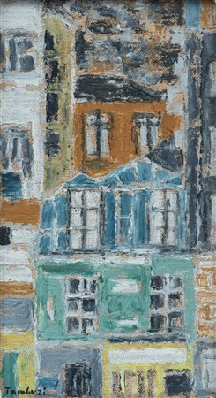 Orfeo Tamburi (1910 - 1994) Finestre Parigine 1964 Olio su tela applicata su...