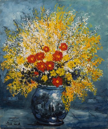 Michele Cascella (1892 - 1989) Vaso di fiori 1980/88 olio su tela 60 x 50 cm...