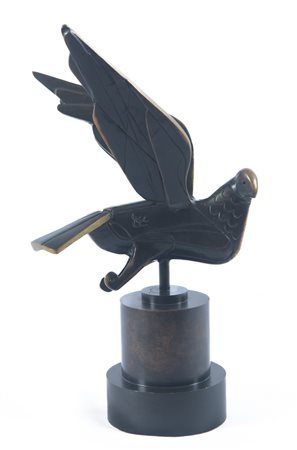 Floriano Bodini (1933 - 2005) Dove 1982 bronze H. 32.5 x 23 x 18 cm Work,...