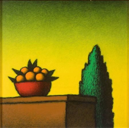 Tino Stefanoni (1937 - 2017) Senza titolo C65 1993 olio su tela 35 x 35 cm...