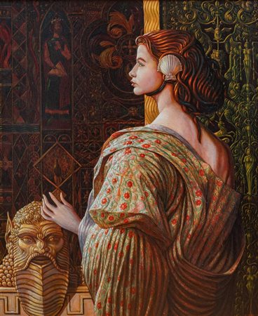 Alberto Abate (1946 - 2012) Senza titolo 1992 olio su tela 108 x 92 cm Opera...