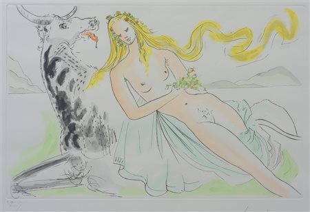 Salvador Dalì (1904 - 1989) Il ratto d'Europa 1971 litografia 56.5 x 76 cm...