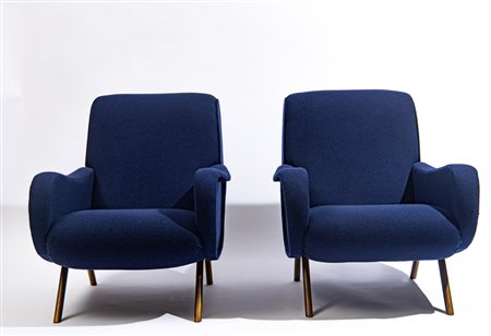 Marco Zanuso (1916 - 2001) Coppia di poltrone, mod. "Lady" Anni '60 del XX...