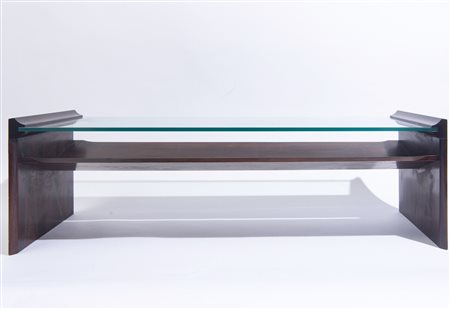 Kazuhide Takahama (1930 - 2010) Tavolo da salotto con portariviste, mod....