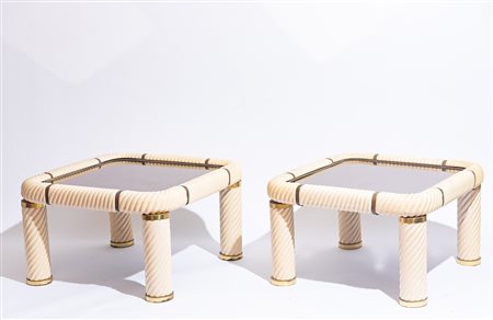 Tommaso Barbi Coppia di tavolini da cocktail anni '70 del XX secolo ceramica,...