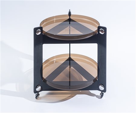 Luigi Massoni (1930 - 2013) Carrello bar plastica 62,5 x 56 cm Per Guzzini