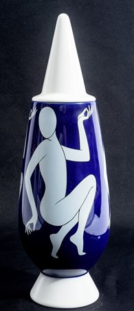 Mark Kostabi (Los Angeles, 1960 - ) ALESSI - Vaso con coperchio 1992...
