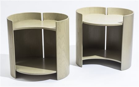 Kazuhide Takahama (1930 - 2010) Pair of bedside tables mod. &quot;Gea&quot;...