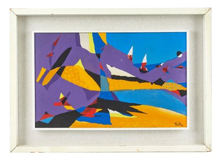 Vladimiro Tulli (Macerata, 04/09/1922 - Macerata, 28/02/2003) 
"Senza titolo" 
Olio su tela Cm 24,5x40