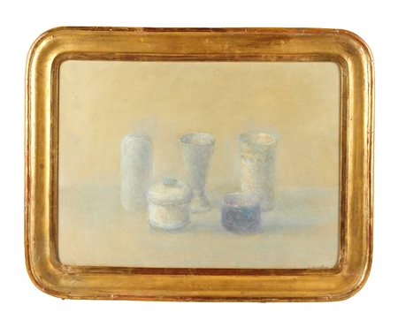 Norma Mascellani (Bologna, 03/07/1909 - Bologna, 07/12/2009) 
"Natura morta" 
Olio su cartone telato  Cm 50x70