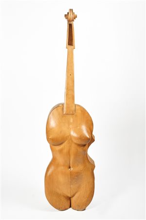 Nicola Zamboni (Bologna, 10/05/1943 - Bologna, 16/01/2023) 
"Violoncello" 1997
Scultura in legno Cm 153x40x40