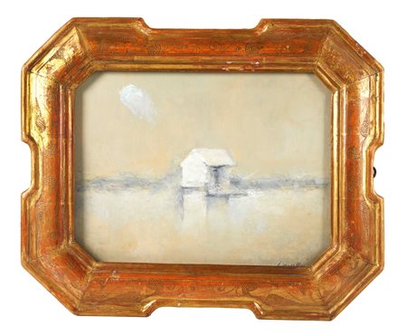 Norma Mascellani (Bologna, 03/07/1909 - Bologna, 07/12/2009) 
"I Padelloni" 
Olio su cartone telato Cm 23,5x32