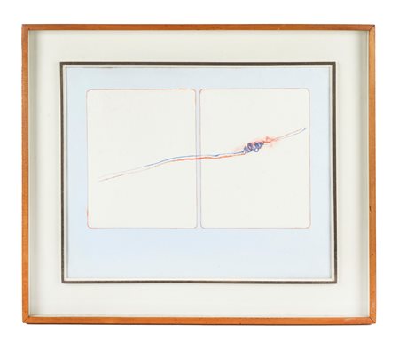 Angelo Verga (Milano, 1933 - Milano, 1999) 
"Senza titolo" 
Olio su tela Cm 40x50