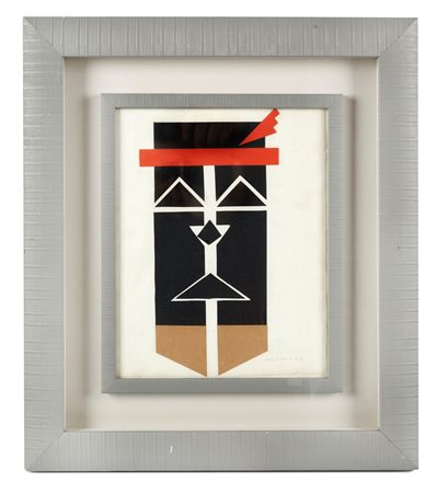 Bruno Munari (Milano, 1907 - Milano, 1998) 
"Volto" 1962
Collage su carta Cm 27x21,5
