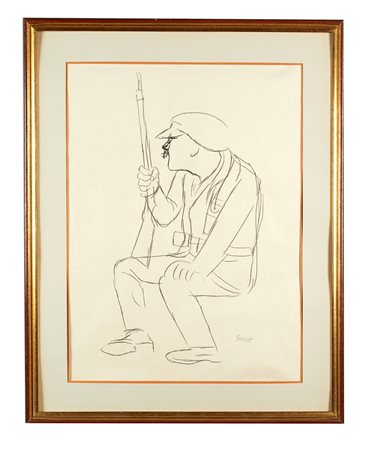 George Grosz (Berlino, 26/07/1893 - Berlino, 06/07/1959) 
 1925
Disegno a matita su carta Cm 57x42,5