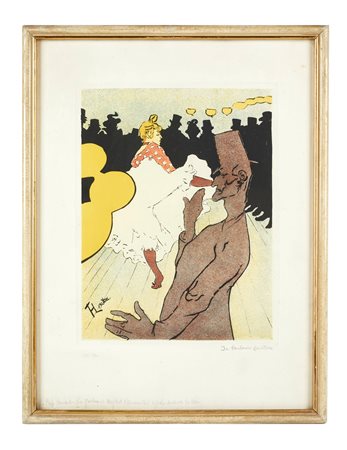 Henri  de Toulouse-Lautrec (Albi, 1864 - Saint-André-du-Bois, 1901) 
"Le Café-Concert" 
Incisione a acquatinta su carta Cm foglio: 42,5x32