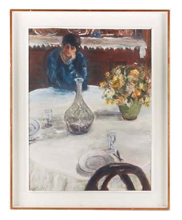 Carlo Corsi (Nizza, 08/01/1879 - Bologna, 27/08/1966) 
"L'attesa" primi anni '20
Tempera su cartoncino Cm 64x49