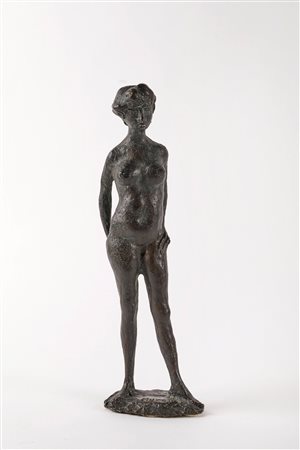 Augusto Murer (Falcade, 21/05/1922 - Padova, 11/05/1985) 
"Fanciulla" 1976
Scultura in bronzo Cm 36x12x10