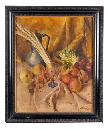 Nino Bertocchi (Bologna, 09/07/1900 - Monzuno, 23/06/1956) 
"Natura morta" 1925
Olio su tela Cm 58x48