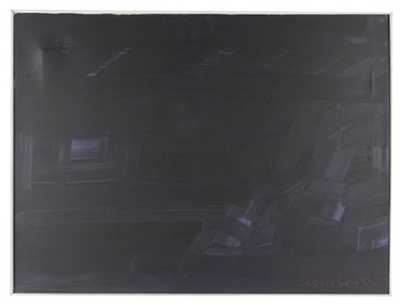 Sergio Romiti (Bologna, 14/04/1928 - Bologna, 12/03/2000) 
"Composizione scura" 1995
Acrilico su tela 