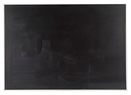 Sergio Romiti (Bologna, 14/04/1928 - Bologna, 12/03/2000) 
 "Composizione in nero" 1994
Acrilico su tela Cm 50x70