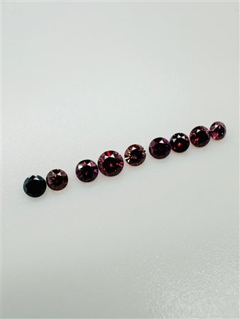 9 DIAMANTI NATURAL POLISHED 0,81 FANCY MIX ROSA* -SI - CERTIFICATO GEMMOLOGICO ALLEGATO - C40106-5C