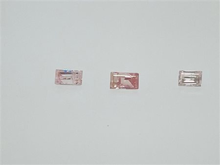 3 DIAMANTI NATURAL POLISHED 0,22 FANCY ROSA CHIARO -SI2-I2 - CERTIFICATO GEMMOLOGICO ALLEGATO - AM20705-34