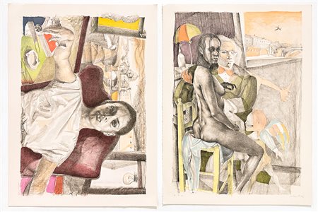 UGO ATTARDI (1923-2006) - Lotto unico composto da 2 opere grafiche