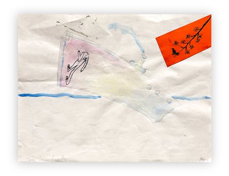 VITO BOGGERI (1939) - Senza Titolo (.. Con nave)