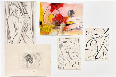 AUTORI VARI - Lotto unico di 5 opere: