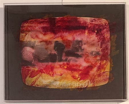 SCHIFANO MARIO Roma (Roma) 1934 Televisore 1975 Smalto su tela emulsionata in...