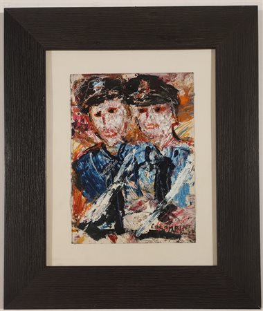 COLOMBINI MAURILIO Piombino (Li) 1937 Senza Titolo Olio su carta 30,00x20,00...