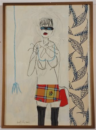 GIOVAGNOLI LUCA Rimini (RN) 1963 Senza Titolo 2001 Tecnica mista su carta...