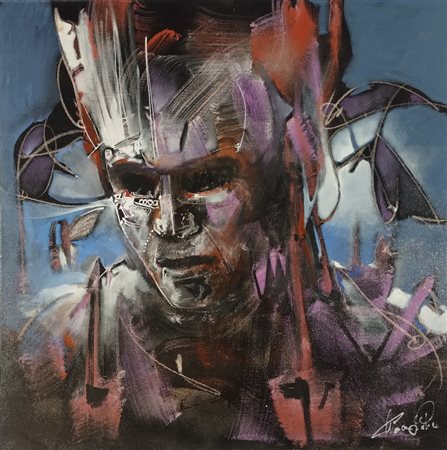 CUMAN FABIO Varese (VA) 1972 Il guerriero 2014 Olio su tela 80,00x80,00...