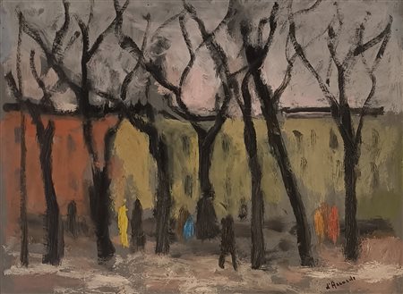 D'ACCARDI GIAN RODOLFO Palermo (Pa) 1906 Senza titolo Olio su faesite...