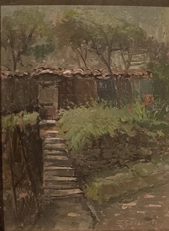 GALBIATI GIACINTO Chiavari (Ge) 1908 Senza titolo Olio su cartone 40,00x30,00...