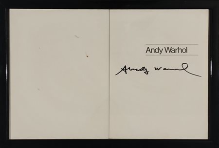 WARHOL ANDY Pittsburg (Stati Uniti) 1928 Andy Warhol 1987 Libro firmato da...
