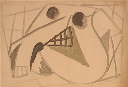 PEVERELLI CESARE Milano (30/05/1922) 2000 Senza titolo 1950 Acquarello su...