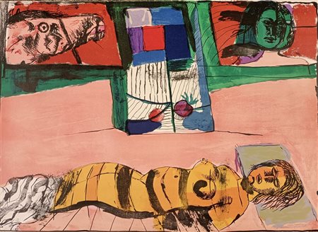 CASSINARI BRUNO Piacenza (PC) 1912 Senza titolo 1970 Litografia a colori es....