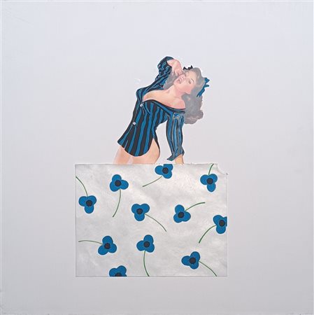 FORESE ENZO Milano (Mi) 1947 Sorpresa 2008 Collage su tela 50,00x50,00x5,00...