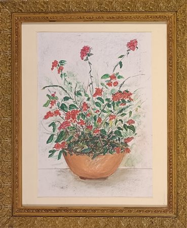 CONTI GUIDO Milano (Mi) 1929 Piantina fiorita 2016 Mista su carta 50,00x35,00...