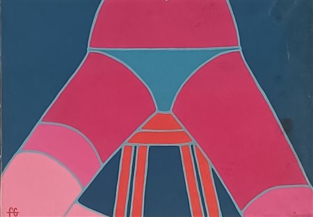 FIRMA INDECIFRATA N.D. ( -) 1900 Cocktail bar Acrilico su tela 30,00x40,00...